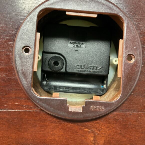 Vintage Ingraham Wood Clock Mantle Tambour Battery Powered WORKS - Picture 14 of 15